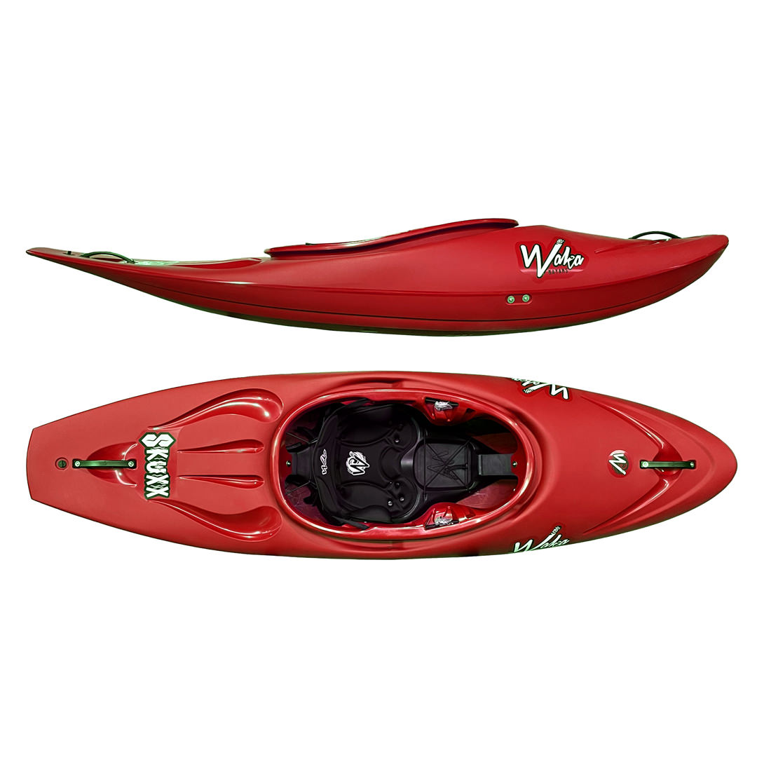 WAKA Kayaks Skuxx Deluxe Wildwasserkajak , half slice, river player